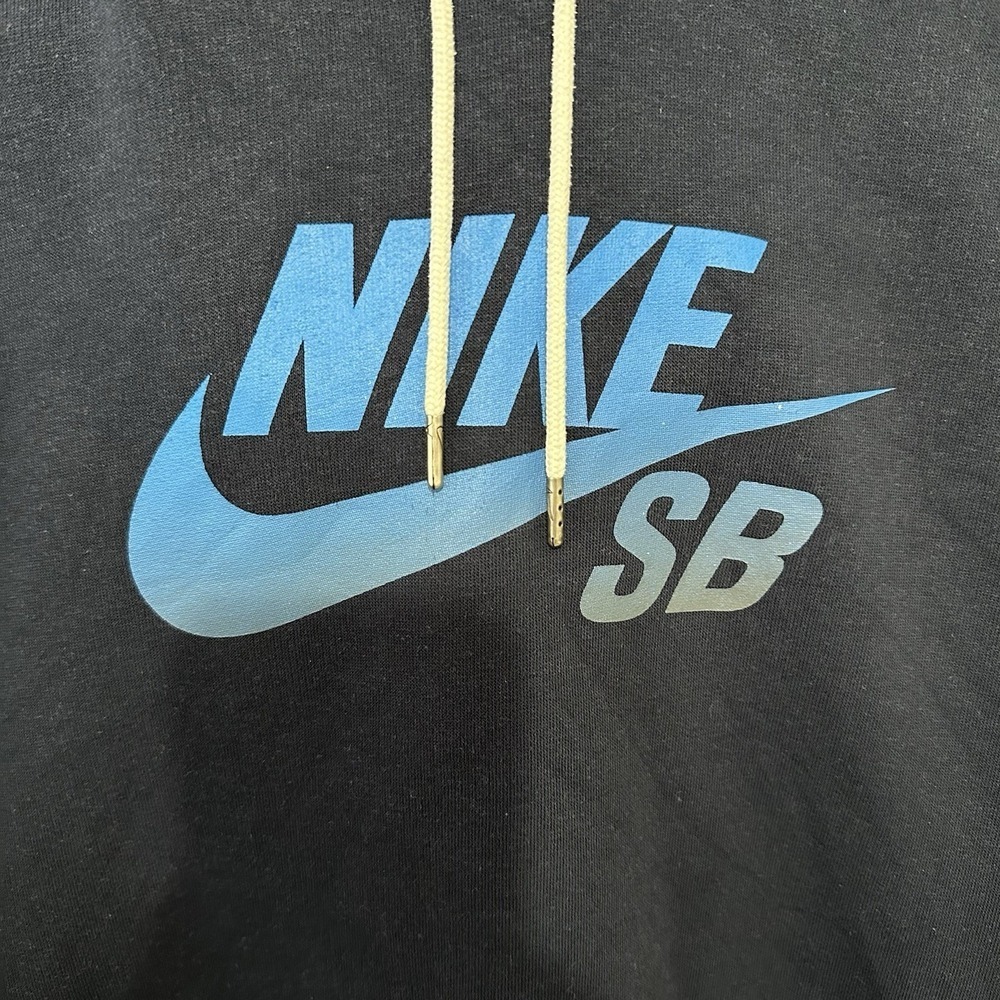 Nike SB Pullover Hoodie Mens Large Navy Blue Gradient Logo - Picture 6 of 12